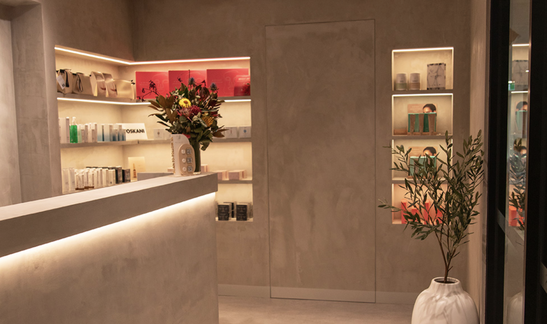 The Instincts Skin Clinic reception and retail space in Bella Vista